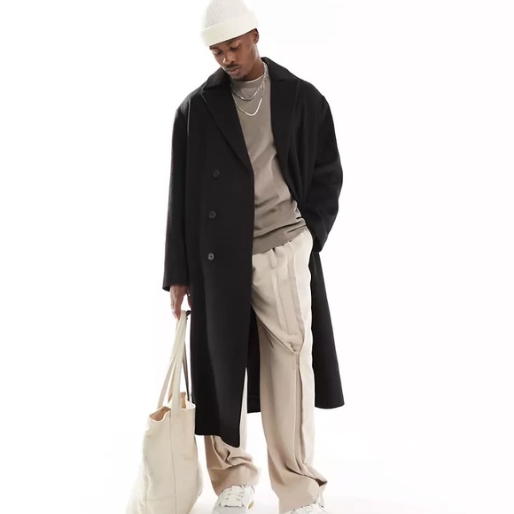 C a l v i n K l e i n • Oversized black peacoat - Picture 1 of 5